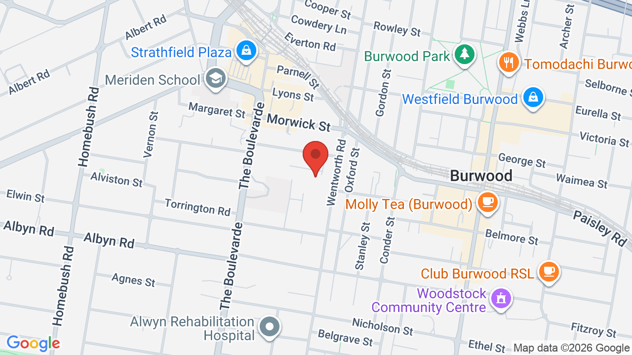 Map showing 31/101 Wentworth Road, Strathfield