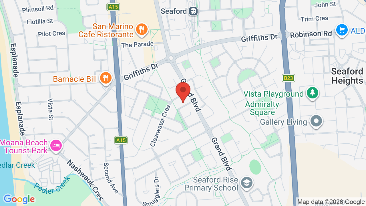 Map showing 6 Sea Eagle Crescent, Seaford Rise